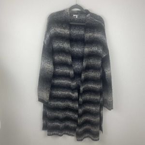 Sonoma Sweater Open Long Size L Color Black White Long Sleeves